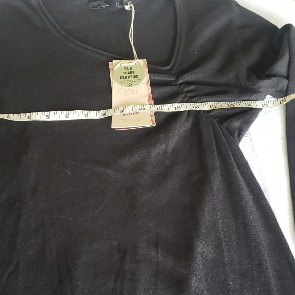 Prana 100% Organic Cotton Charcoal Knit Top,zise Xl. - Picture 6 of 10
